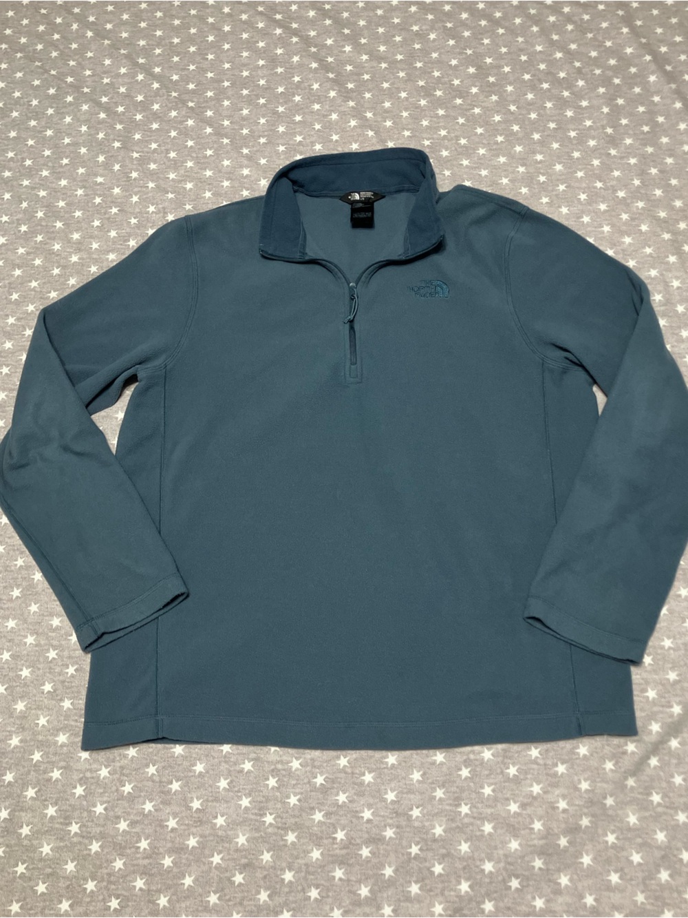 The North Face Teal Quarter-Zip Pullover Men’s Large Green Fleece